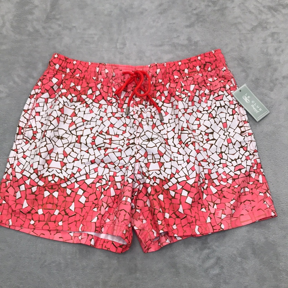 Le Club Men's Swim Trunks " Crystal " Pattern Size XL  New